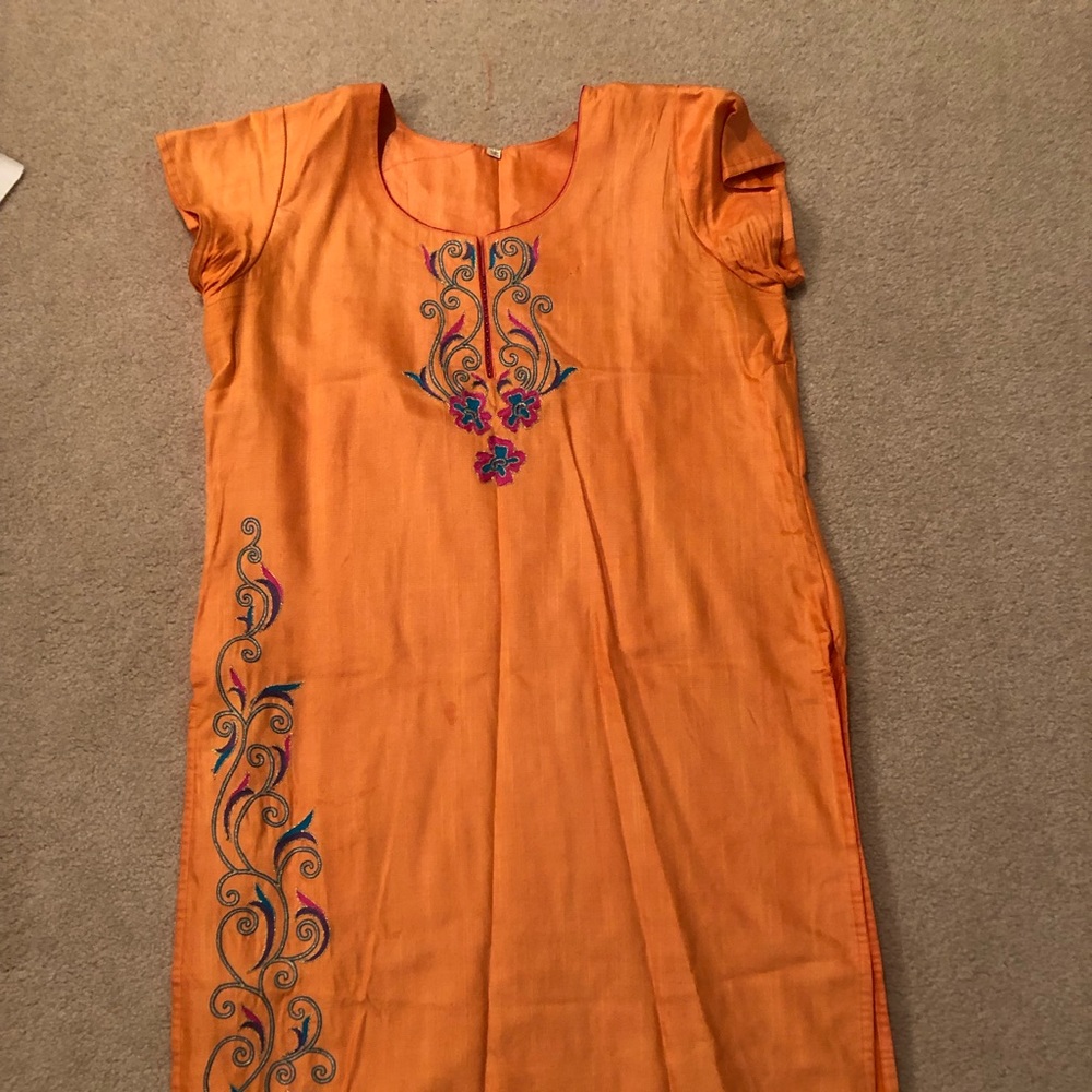Orange and pink Punjabi